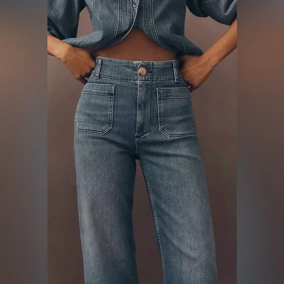 Anthropologie High Rise Blue Jeans - Picture 1 of 3